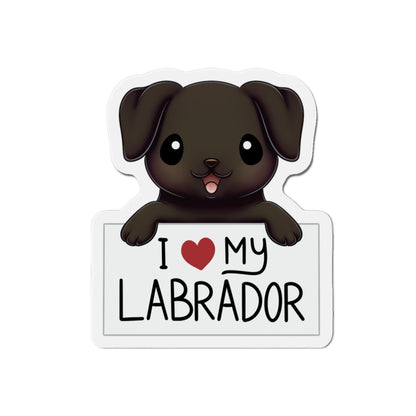 I love my Labrador Die-Cut Magnets - Black Labrador Retriever - Dog Lover - Dog Mom