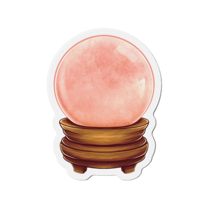 Rose Quartz Crystal Sphere Die-Cut Magnets - Crystal Lover - Rose Quartz