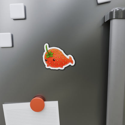 Strawberry Narwhal Die-Cut Magnets