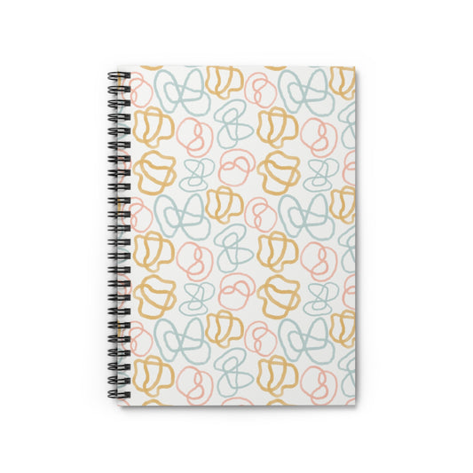 Squiggled Spiral Notebook - Ruled Line, Doodle Notebook, Journal for Writers, Cute Stationery, Back to School Supplies, Writing Pad