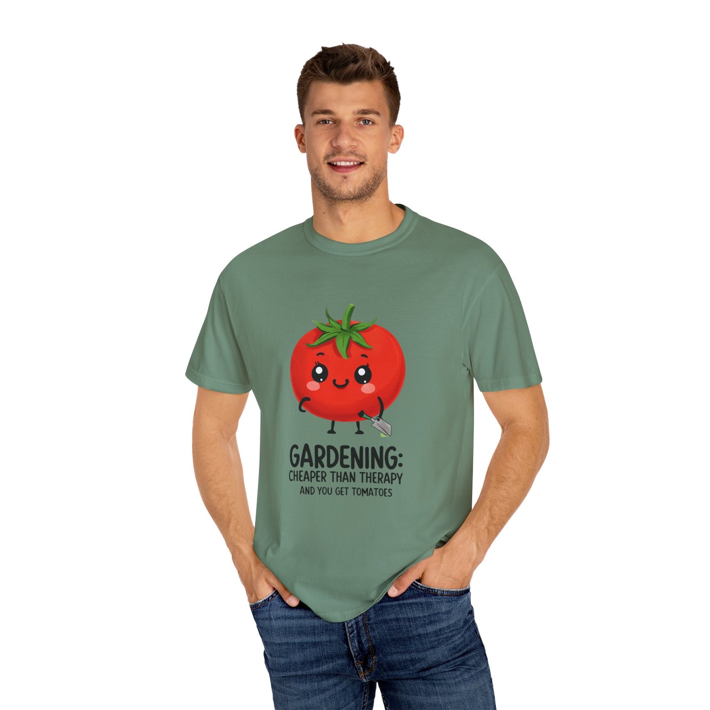 Gardening: Cheaper than Therapy and You Get Tomatoes Unisex T-shirt