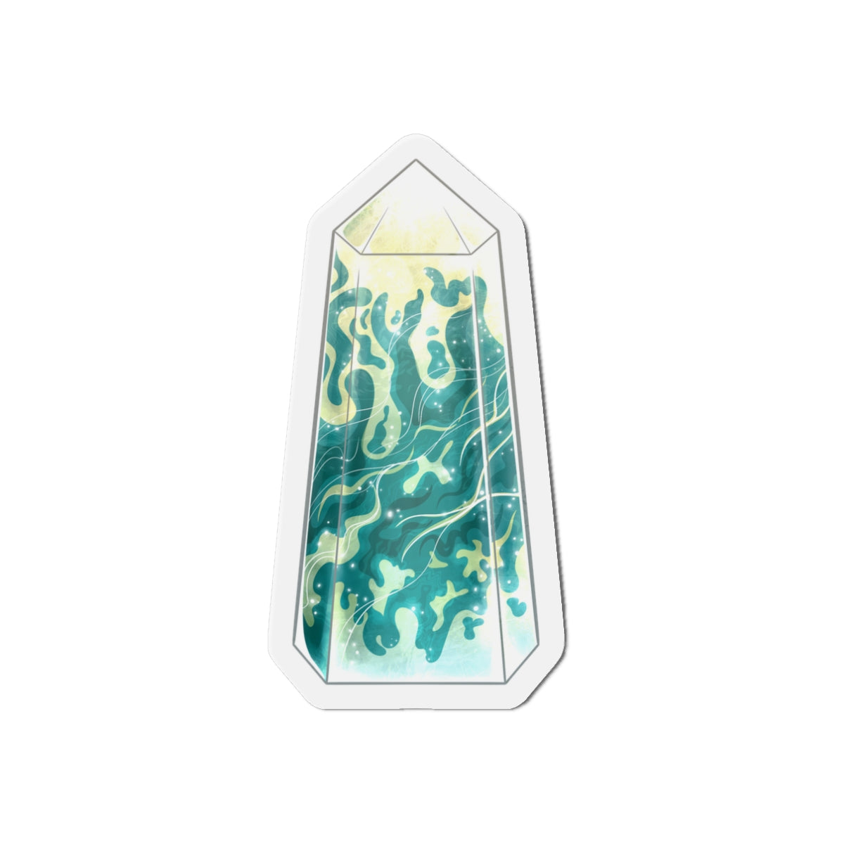 Moss Agate Crystal Tower Die-Cut Magnets - Crystal Lover - Moss Agate