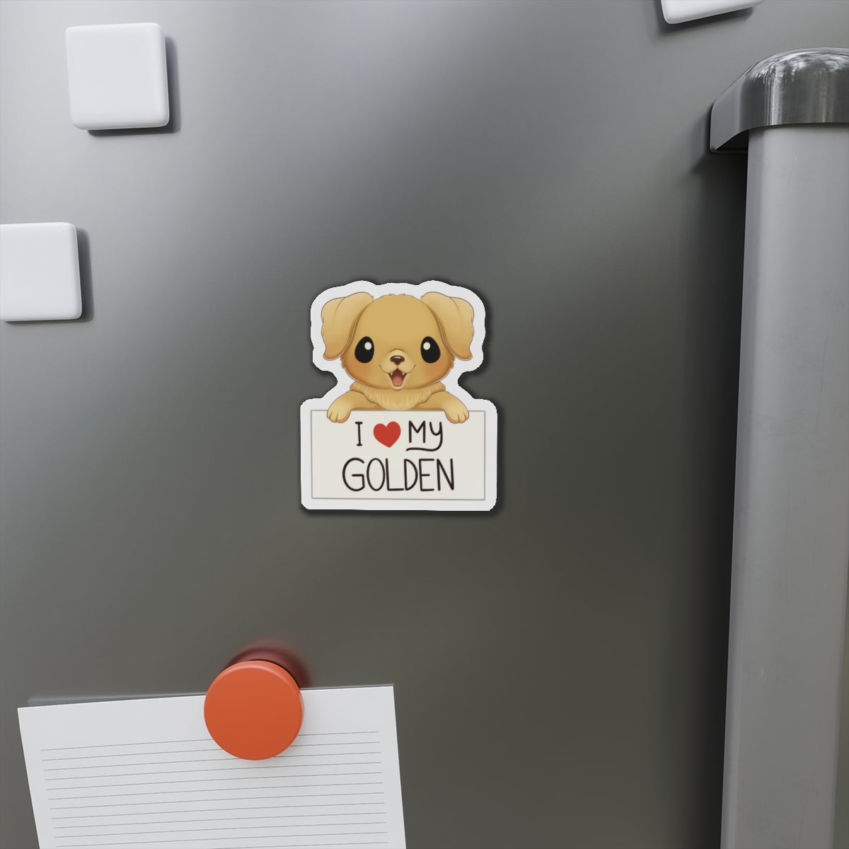 I love my Golden Die-Cut Magnets - Dog Lover - Dog Mom