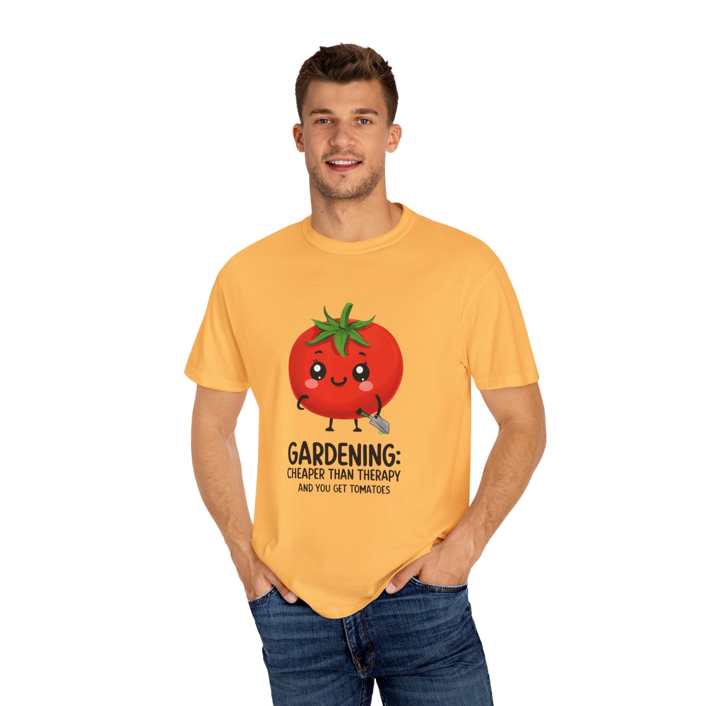 Gardening: Cheaper than Therapy and You Get Tomatoes Unisex T-shirt