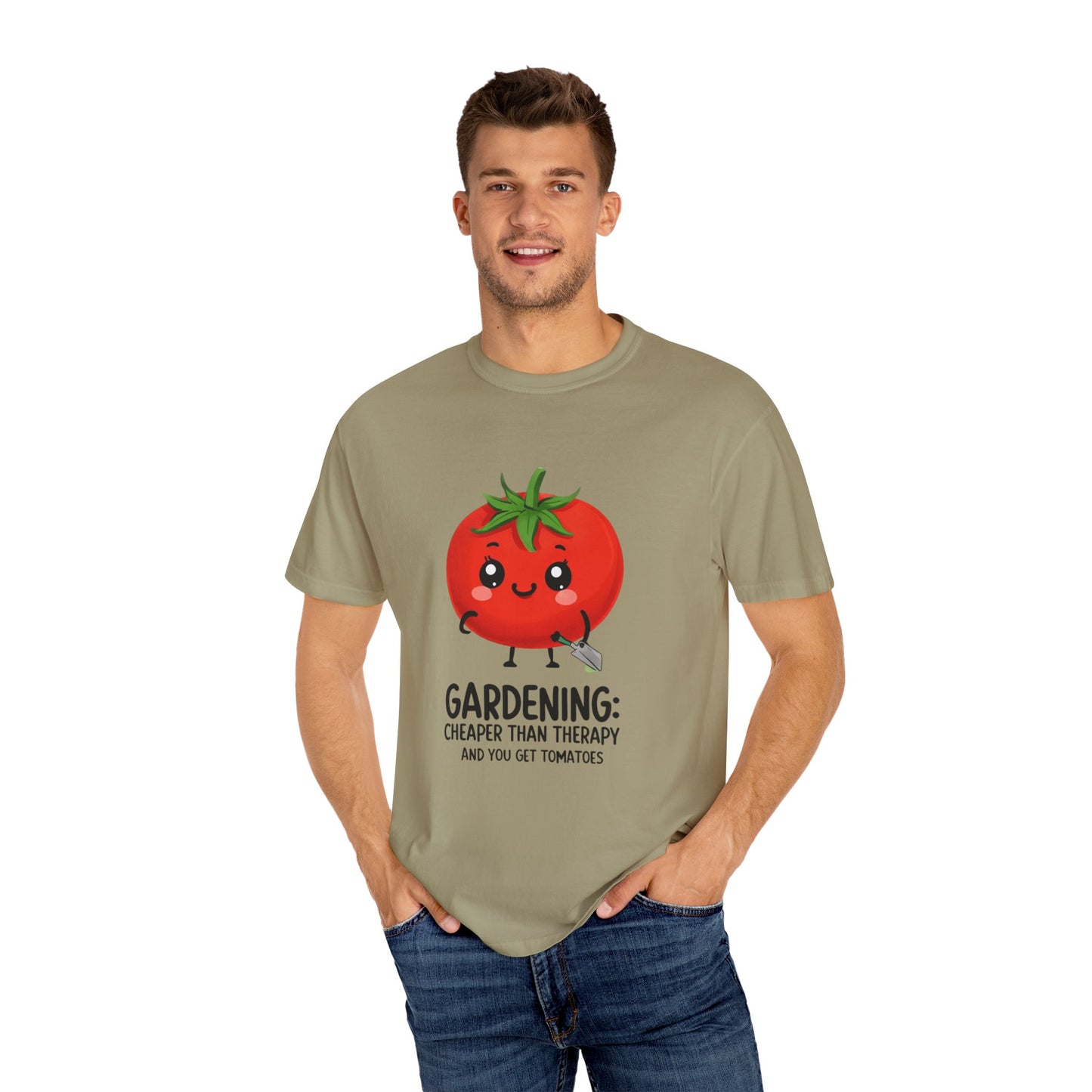 Gardening: Cheaper than Therapy and You Get Tomatoes Unisex T-shirt