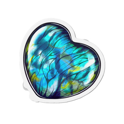 Labradorite Crystal Heart Die-Cut Magnets - Crystal Lover - Labradorite Heart