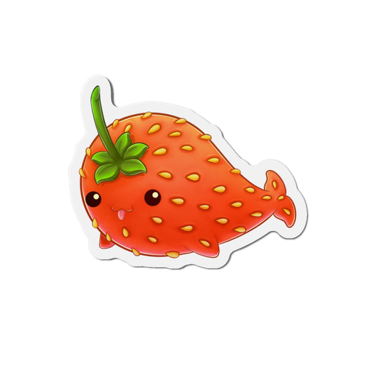 Strawberry Narwhal Die-Cut Magnets