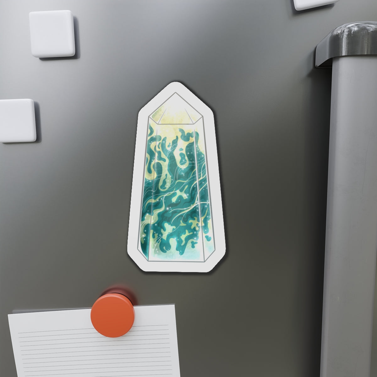 Moss Agate Crystal Tower Die-Cut Magnets - Crystal Lover - Moss Agate