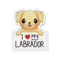 I love my Labrador Die-Cut Magnets - Yellow Labrador - Dog Mom - Dog Lover