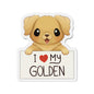 I love my Golden Die-Cut Magnets - Dog Lover - Dog Mom