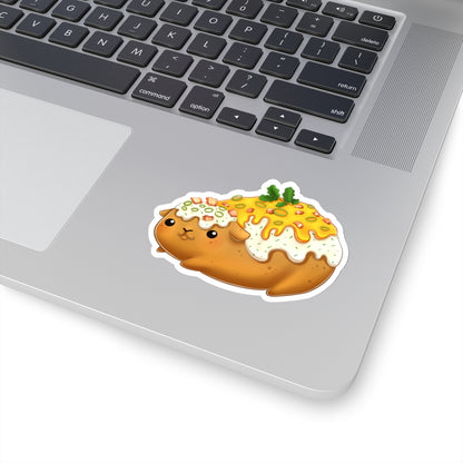 Baked Potato Guinea Pig Stickers, Cute Animal Decals, Planner Sticker Set, Laptop Decal, Scrapbook Stickers, Water Bottle Labels