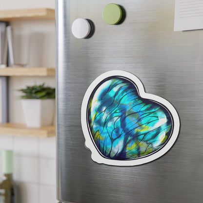 Labradorite Crystal Heart Die-Cut Magnets - Crystal Lover - Labradorite Heart