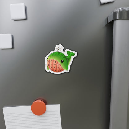 Watermelon Whale Die-Cut Magnets