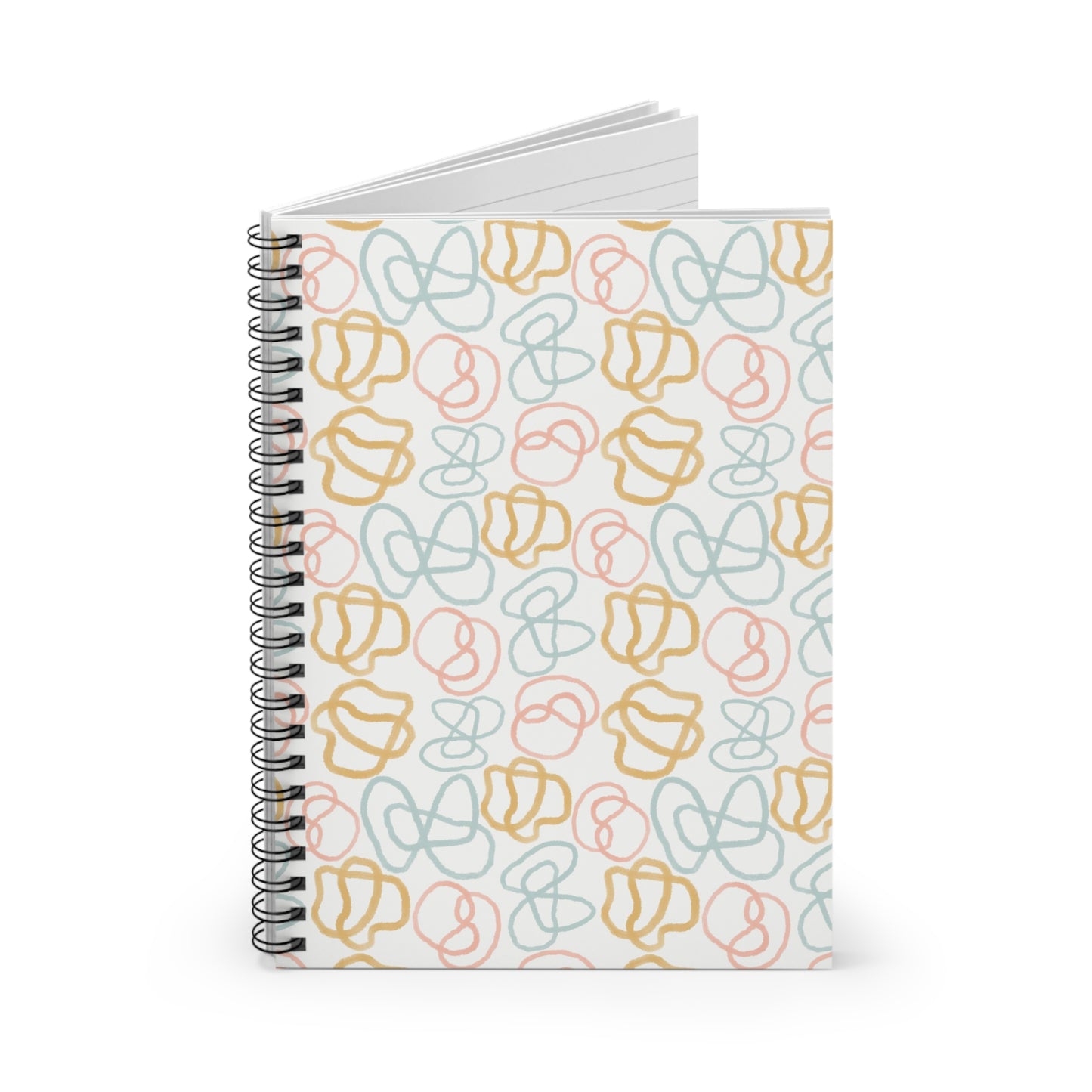 Squiggled Spiral Notebook - Ruled Line, Doodle Notebook, Journal for Writers, Cute Stationery, Back to School Supplies, Writing Pad