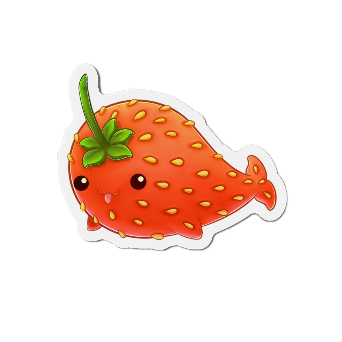 Strawberry Narwhal Die-Cut Magnets