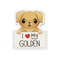 I love my Golden Die-Cut Magnets - Dog Lover - Dog Mom