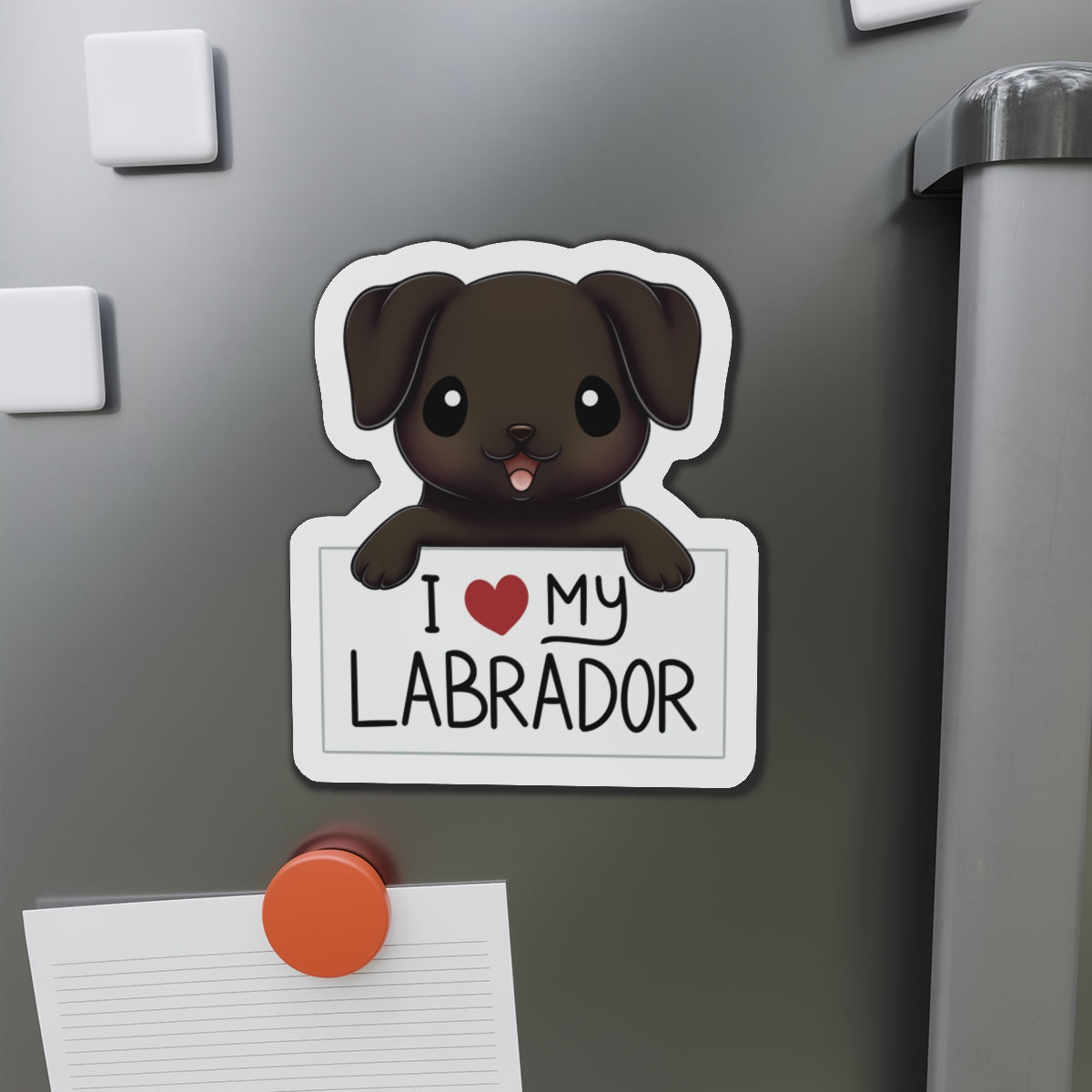 I love my Labrador Die-Cut Magnets - Black Labrador Retriever - Dog Lover - Dog Mom