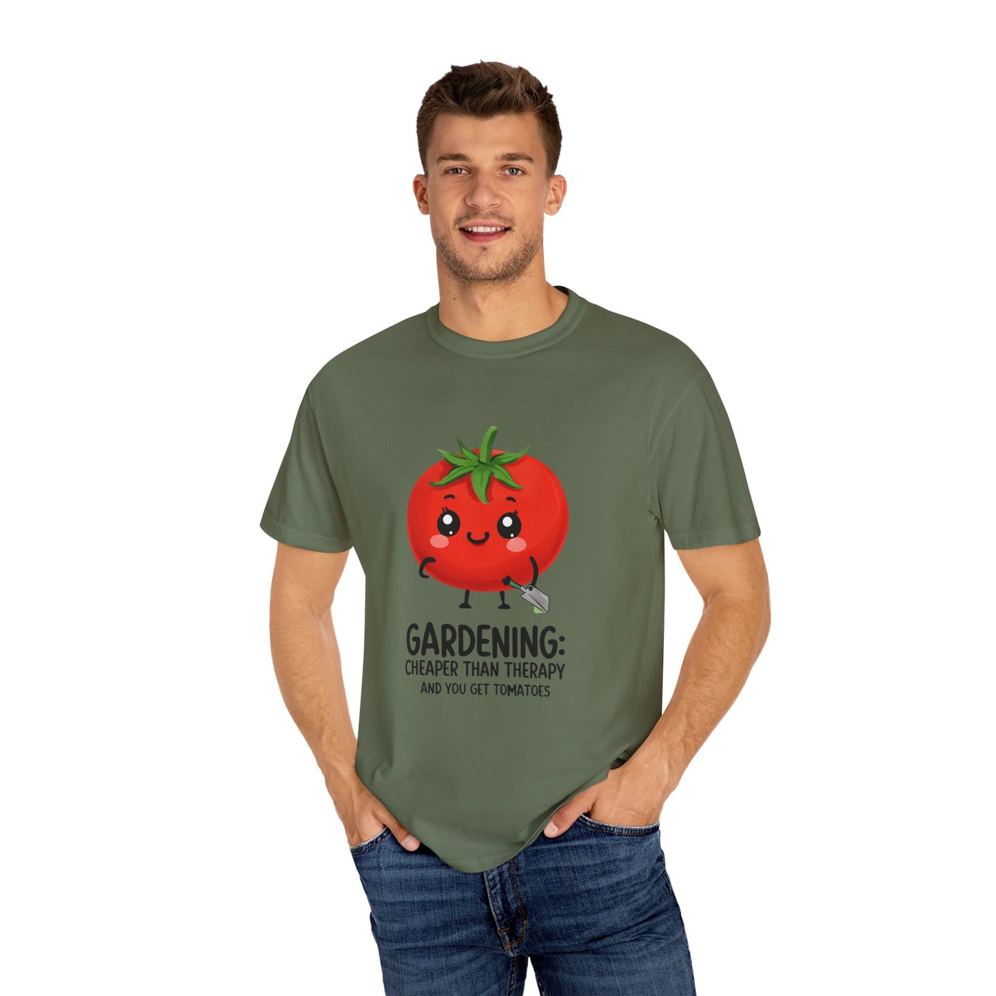 Gardening: Cheaper than Therapy and You Get Tomatoes Unisex T-shirt