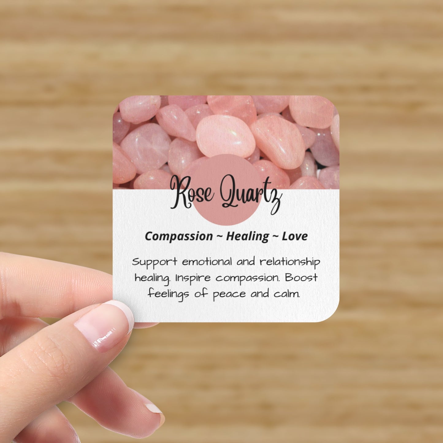 Crystal Info Cards 2.5" x 2.5"