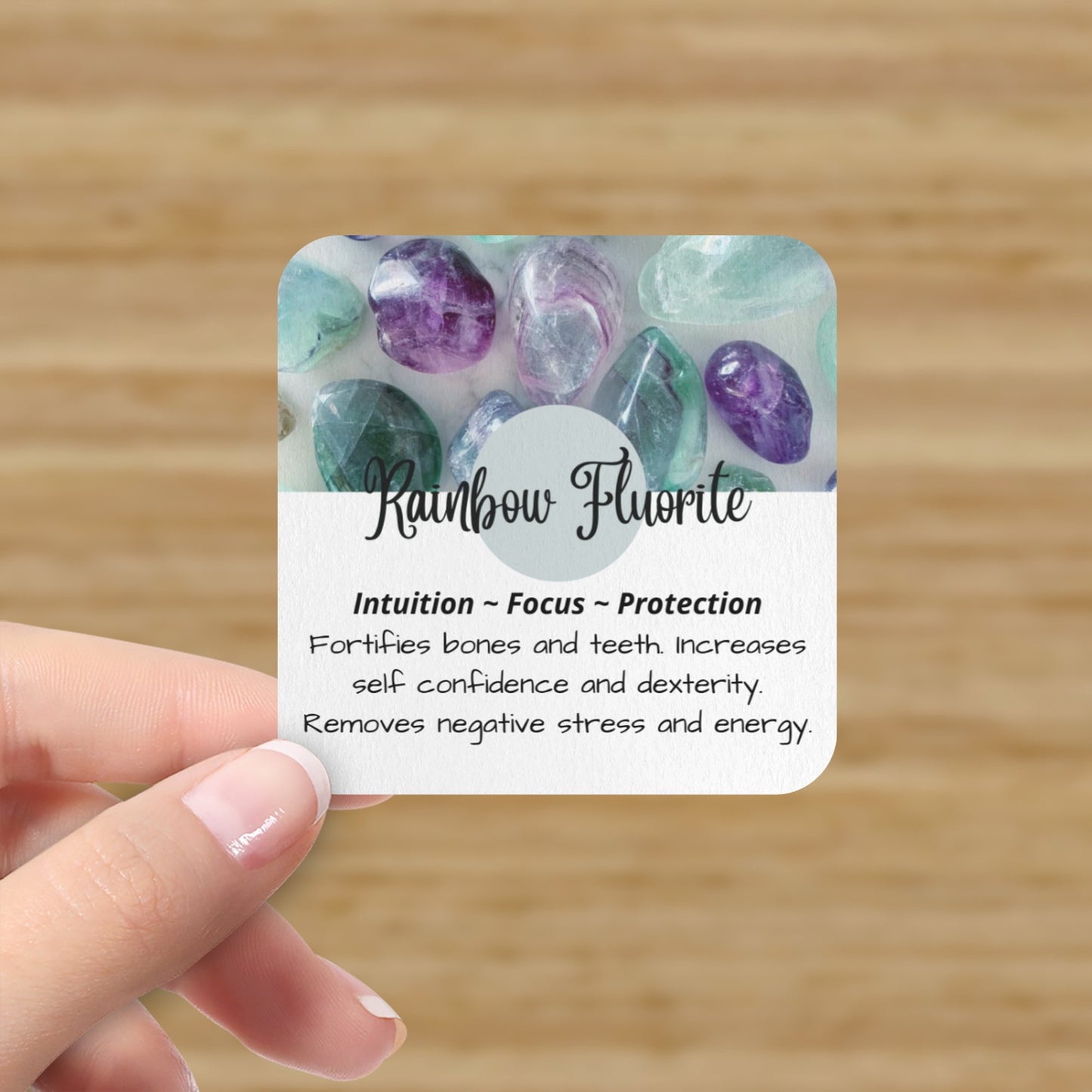 Crystal Info Cards 2.5" x 2.5"